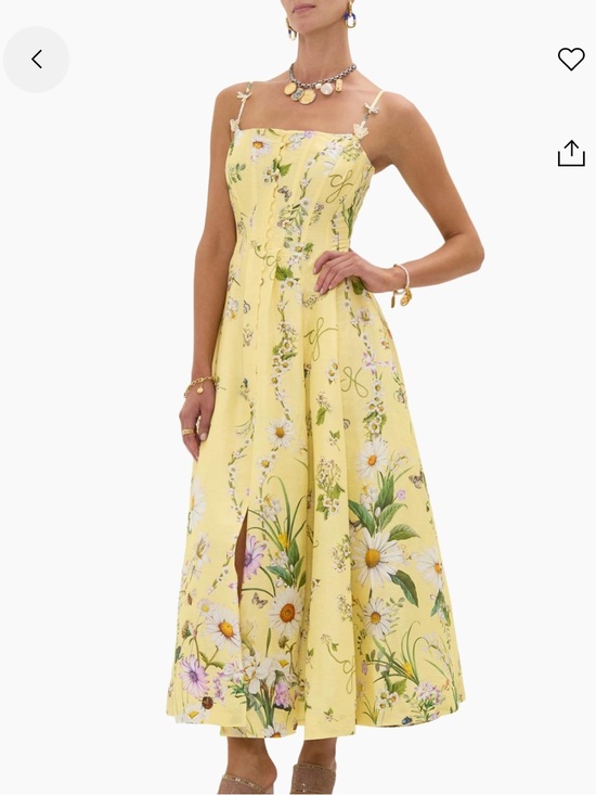 Camilla Dresses & Skirts - Camilla Daisy Chains Linen-Silk Dress